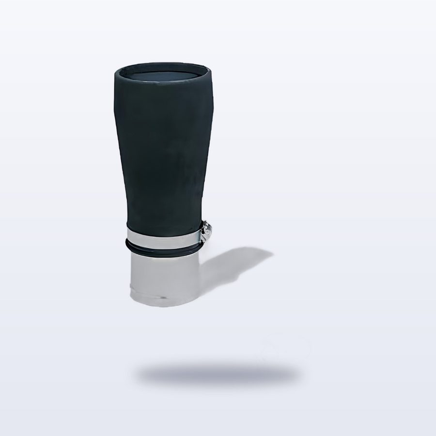 Kauçuk Emiş Adaptörü 100×100 mm (Yuvarlak)