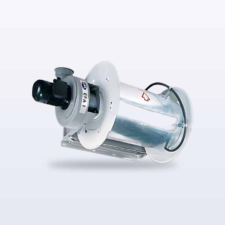 Fanlı Egzoz Makarası Hortumsuz ø125 mm (Orta Boy)
